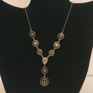 20” NRT Bronze Lariat Gemstone Necklace with extender attached